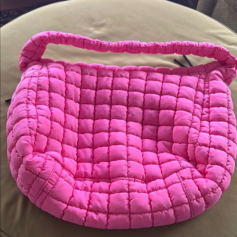 Free People Pink Quilted Crossbody Bag